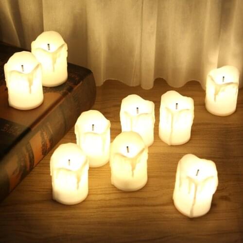 Plastic Battery Powered LED Candle Light Flameless Tealight Festival Wedding Decor L15