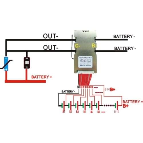 20S 72V 45A Battery Protection Board Li-ion Cell Battery BMS PCB Equalizer Board