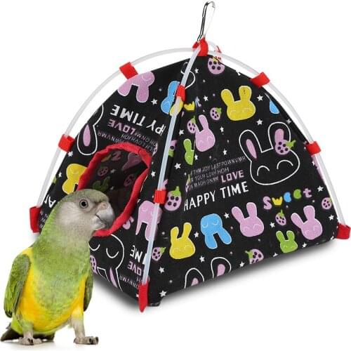S/L Hamster Bird Parrot Tent House Hammock Hanging Nest Bed Soft Pad Pet Supplies