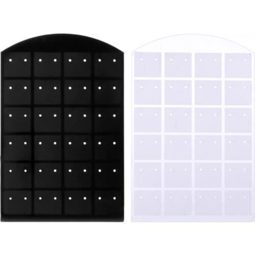 Earrings Ear Studs Display Rack Stand Jewelry Organizer Holder Showcase 48 Holes 57BD