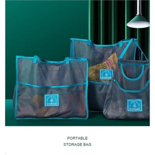 Storage Bag Multifunctional Mesh Bag Convenient To Carry Kitchen Fruit Vegetable Storage Hanging Bag Sundries Mesh Storage Bag