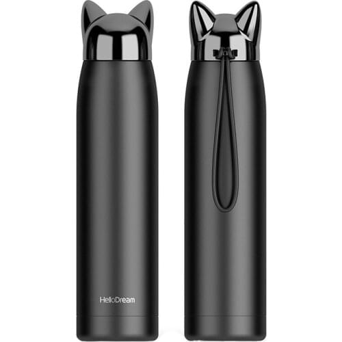 Camping Mug Gift Couple Cup 320ml Cartoon Cup Lightning Fox Vacuum Flask Thermos Insulated Flasks Outdoor Portable