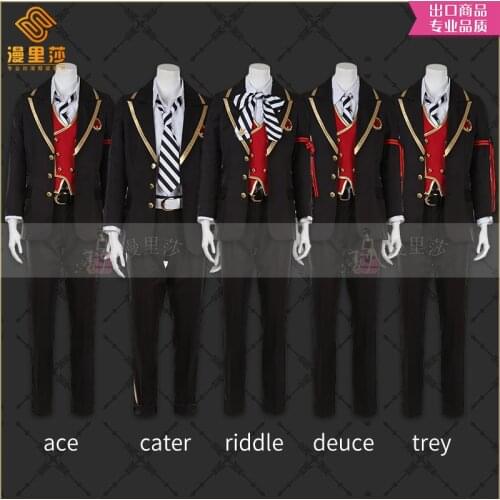 Twisted Wonderland Deuce Cater Ace Riddle Trey HEARTSLABYUL Uniforms Cosplay Costume Free Shipping F
