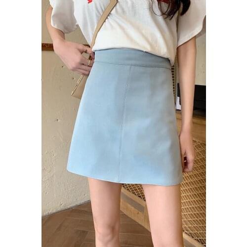 Fashion the new han edition Thin short skirt of tall waist a word skirt show thin joker bag hip skirt