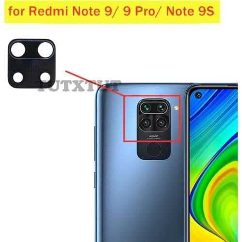 2pcs for Xiaomi Redmi Note 9/ 9S Back Camera Glass Lens Main Rear Camera Lens with Glue for Redmi Note 9 Pro Repair Spare Parts