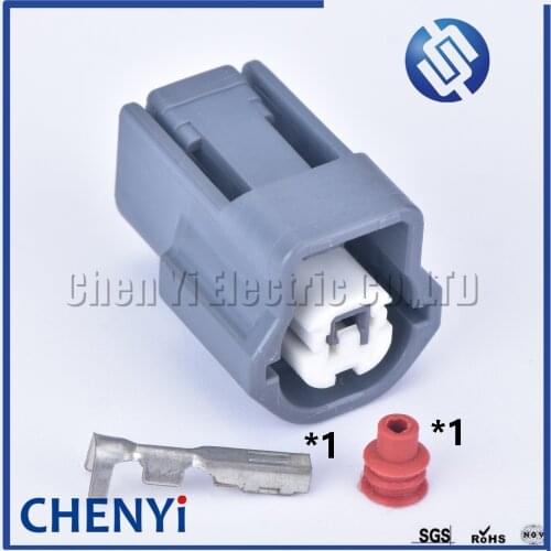 1 set Gray 1 pin auto connector plug 6189-0476 female auto electric plastic housing plug harness cable waterproof connector