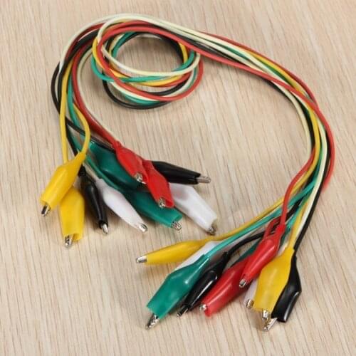 10pcs Alligator Clip Double E-Ended Clips Crocodile Cable Alligator Jumper Wire Test Leads For Arduino Instrument Connection Toy