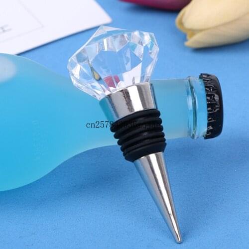 100pcs Diamond Crystal Wine Stopper with Gift Package Bar Tools & Accessories Kitchen Tools Wedding Favors Party Supplies
