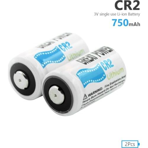 2pcs 3V 750mah CR2 CR15H270 CR15266 lithium battery CR2 for flashlight alarm system rangefinder water meter primary dry battery