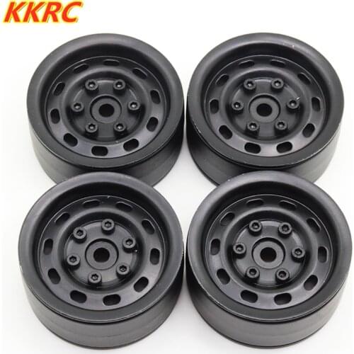 4pcs 1.9 Inch Metal Wheel Rim Beadlock Wheel Hub for 1/10 Axial SCX10 CC01 D90 D110 TRX-4