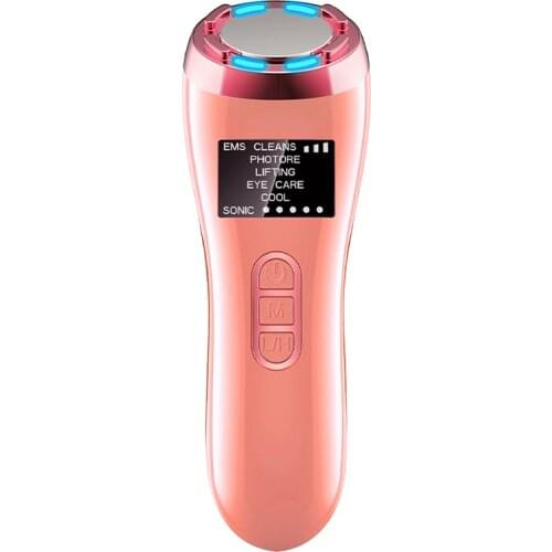 7 in 1 Hot Cold Light Therapy Skin Rejuvenation Facial Beauty Device Shrink Pores Skin Deep Cleaning Reduces Wrinkles