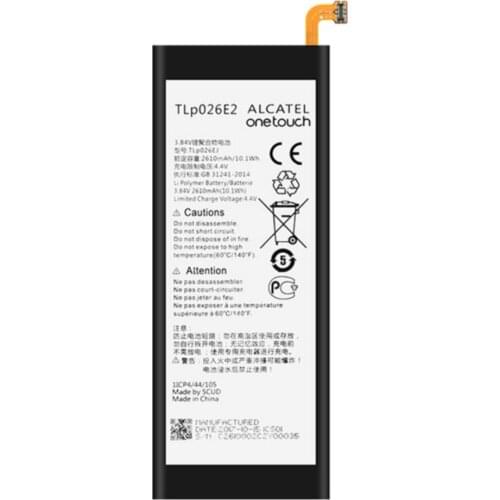 TLp026E2 TLp026EJ 2610mah 10.1wh 3.84v for Alcatel ONE TOUCH IDOL 4 6055K OT-6055 Idol 4 6055B 6055H 6055U Smartphone batteries