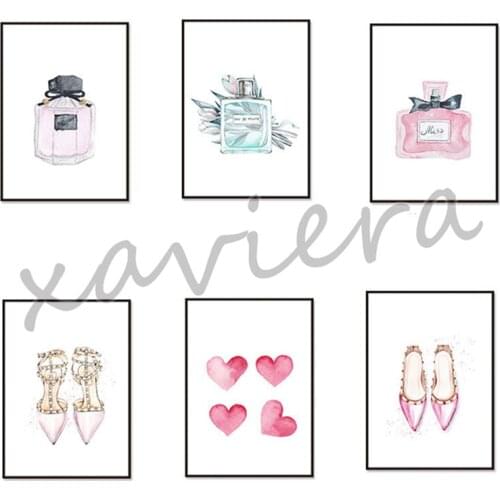 Xaviera 5D Diy Diamond Painting Perfume High Heels Embroidery Fashion Full Drill Embroidery Cross Stitch Home Decor Girls Room