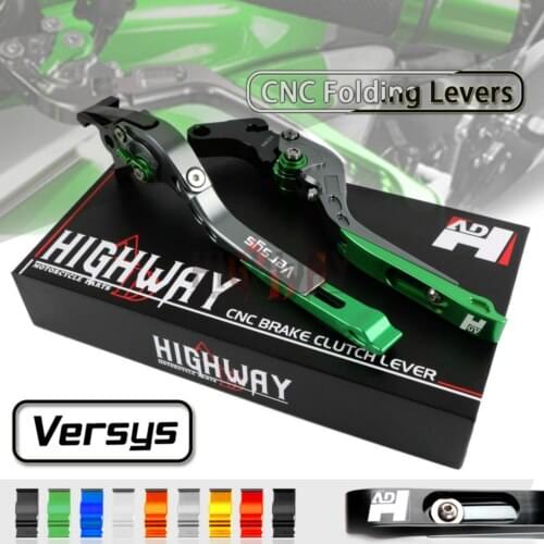 CNC Aluminum Brake Handle Bar Lever Extendable Folding Adjustable Brake Clutch Levers For For KAWASAKI VERSYS 650 2015-2017 16