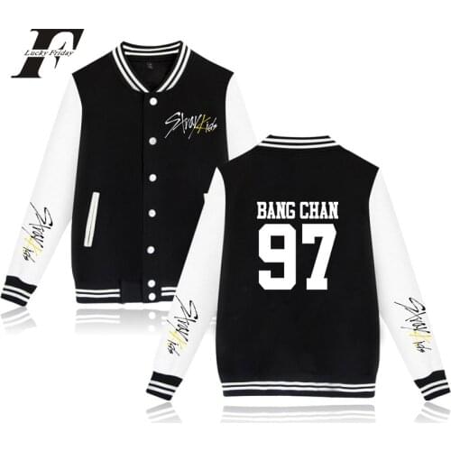 Stray Kids Baseball jacket bomber jacket women/men Album Wood Casual sweatshirt hit hop korean streetwear Clothes 2019