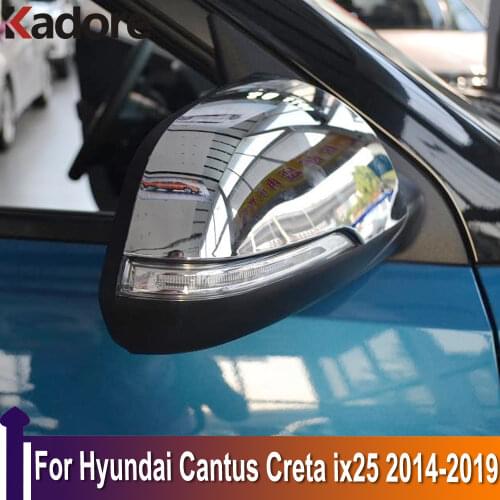 For Hyundai Cantus Creta ix25 2014 2015 2016 2017 2018 2019 ABS Chrome Door Rearview Mirror Cover Trims Car Exterior Accessories
