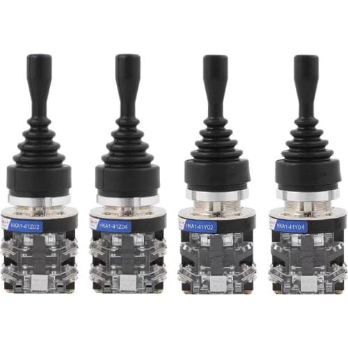 30mm 2/4 Directions Momentary/Self-locking Monolever Joystick Switch Transparent Black HKA1-41Z02/41Z04/41Y02/41Y04 Cross Switch