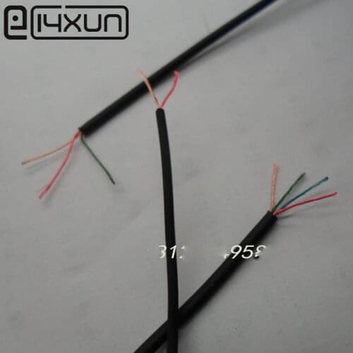 EClyxun 1Meter DIY Headphone cable 2/3/4 core audio headset wire cable for headphone