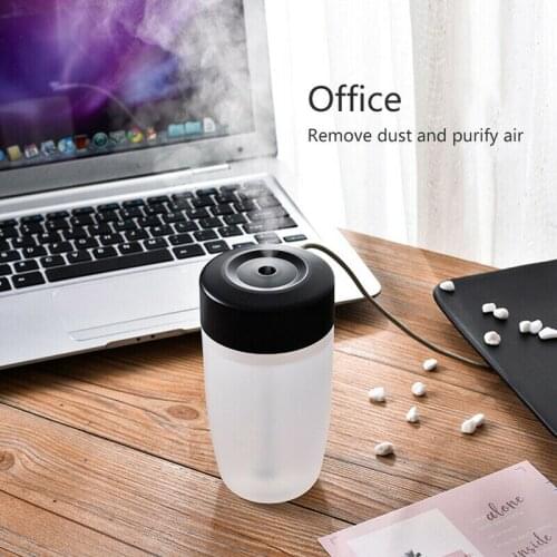 ELOOLE 300 ML Capacity Humidifier Air Purifier USB Portable Fine Spray Humidification With Colorful Night For Room Car Office