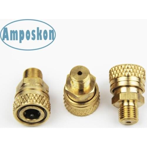 3 Pieces M10X1&1/8 BSPP &1/8 NPT Paintball PCP Charging Fill Fitting 8mm Copper Quick Disconnect 300psi/4500PSI Accessories