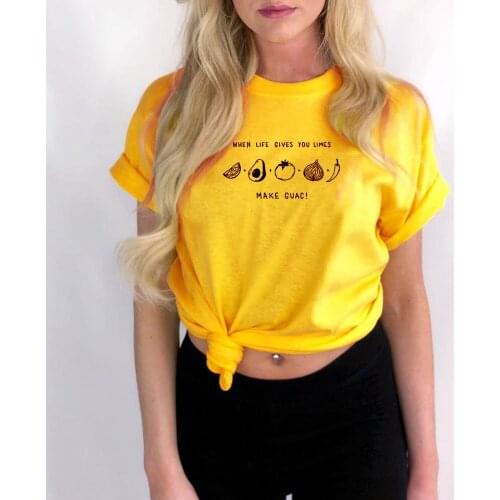 When Life Gives You Limes T-Shirt Funny Saying Eco Tee Stylish vegetable fruit Slogan Graphic Tops Girl Tumblr Camisetas Outfits