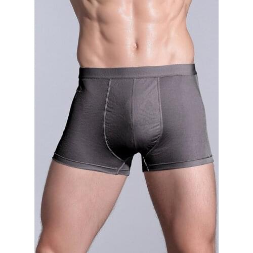 Quality male 100% real silk knitted panties four corners boxer panties