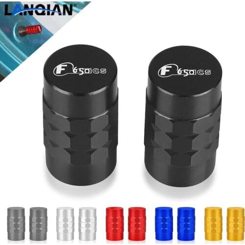 With Logo "F650CS" For BMW F650CS Moto Accessorie Wheel Tire Valve stem caps Cover Air Aluminum Alloy Valve Caps Stem Cover