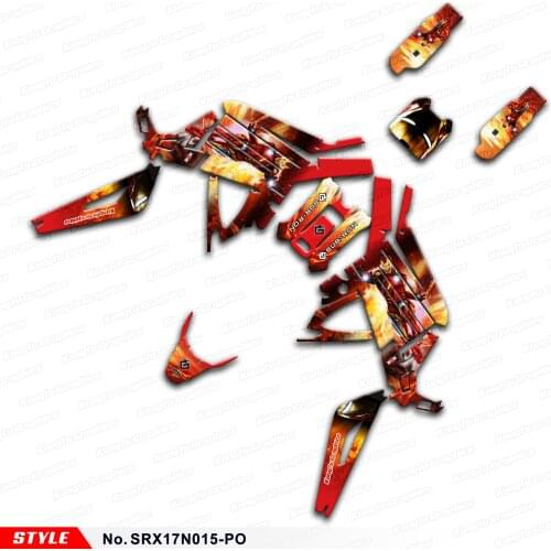 Aftermarket Team Decals Custom Vinyl Sticker Kit for Sur-Ron Light Bee X S Electric Dirt Bike, Style No.SRX17N015-PO