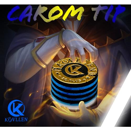 Konllen Carom Cue Tip 14mm Selected 9 Layers Pigskin With Clear Good Elasticity For Libre Cue 3 Cushion Billiard Accessories
