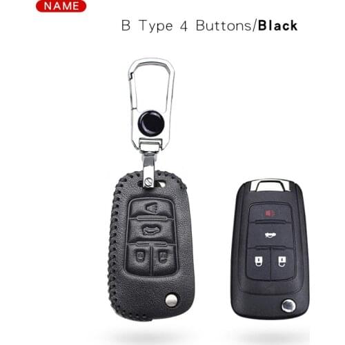 Leather Car Key Cover with Keychain For Opel Astra J Corsa E Insignia Zafira C Meriva Antara VAUXHALL For Chevrolet Cruze Aveo