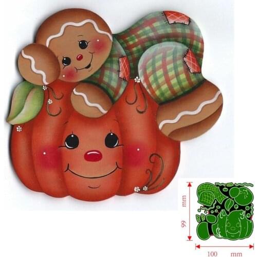 Metal Cutting Dies Gingerbread Man Halloween Scrapbooking Paper Cards Decorative Craft Embossing