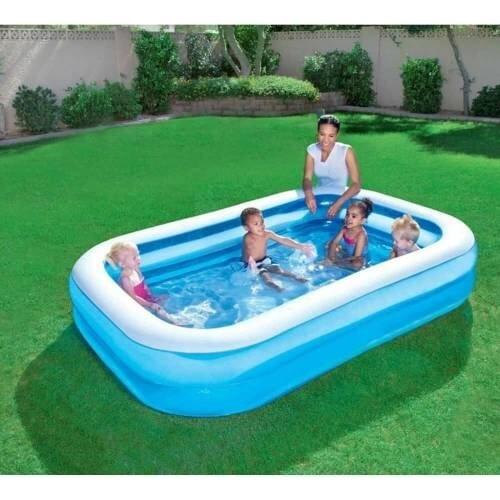 Pump Gift Big size Rectangle Inflatable Family Pool (211 X132X46CM)