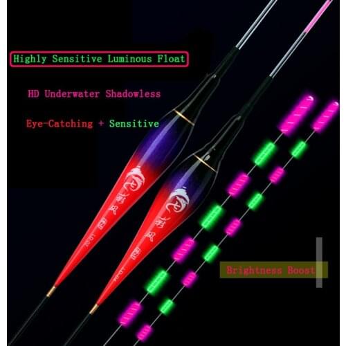 2021 New Shadowless Underwater Hot-selling High-brightness Eye-catching Fishing Float LED Luminous Used Day And Night Dual-use