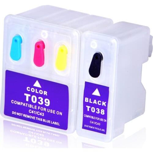 INK WAY Wholesale, 10 sets of T038 T039 Refillable ink Cartridge for EPSON C41/C43 /C43UX/C45/CX1500 Printers