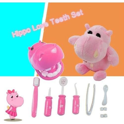 Plush Dentist Check Teeth Model Set Medical Kit Kids Pretend Play Toy Educational Role Play Simulation Learing Toys For Children