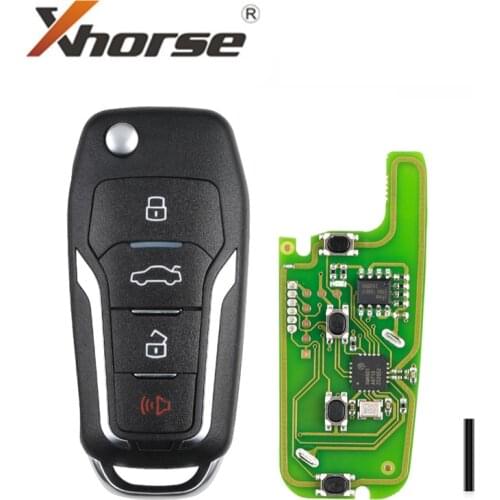 Xhorse XKFO01EN for F-o-r-d Condor Flip 4 Buttons Wire Remote Key Unmovable Key King English Version
