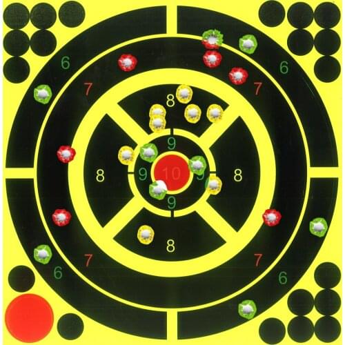 8"x8" Splatter Blossom FOUR-COLORS reactive targets self adhesive splatter targets for gun ,pistol, air rifle,BBS etc