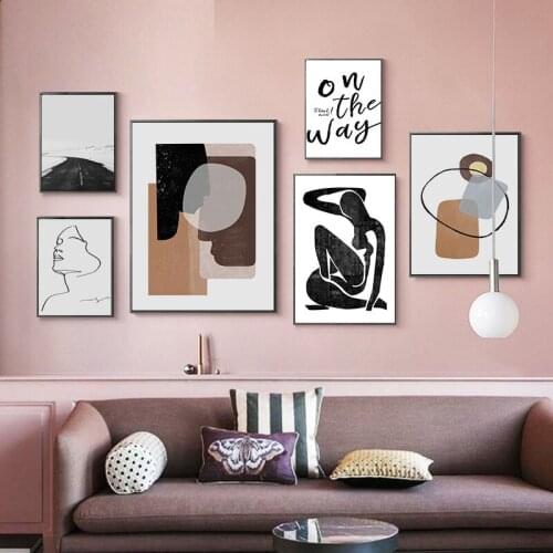 Contemporary Art Picture Geometric Abstract Shape Scandinavian Poster Wall Art Canvas Prints Modern Living Room Decoration