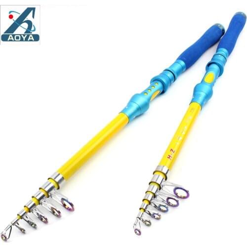 AOYA Fishing Rod Carbon Spinning Casting Travel Lure Weight 7-40g Trout Fly Carp Portable EVA Handle Sea Telescopic Fishing Pole