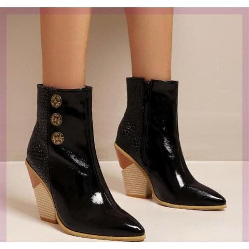 Whnb Custom Fashion Ladies Zapatos Para Mujer Womens Short Boots Punk Winter Botas De Mujer