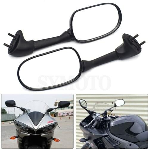 For Yamaha R1 1998 99 2000 2001 YZF R6 1999-2005 YZF-R6S 2006-2008 Motorcycle mirror Black Racing Replacement Rear View Mirrors