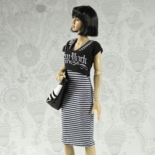 F-028 1/6 Scale Female Soldier Handbag Sportswear Skirt Casual Wear Shoes Model For 12 '' Action Figure Body DIY