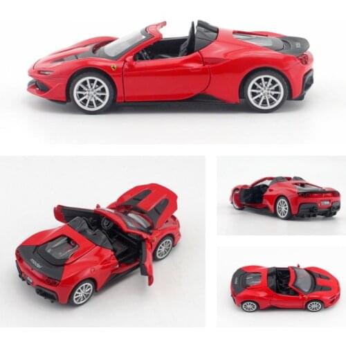 1: 32 Simulation Convertible Alloy Sports Car J50 Childrens Acousto-optic Return Force Toy Car Model Boy Gift Red