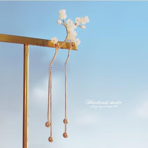 CCijiNG High Quality Floret Tassel Eardrop Fairy Sweet Romance Like Elfin Suitable For Parties EH3100