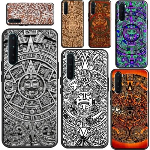Mayan Calendar Wood Pattern Case For OnePlus 9 Pro 8 Pro Nord 7T 8T Cover For OPPO Realme 6 Pro 7 8 Pro GT C3 C11 C15