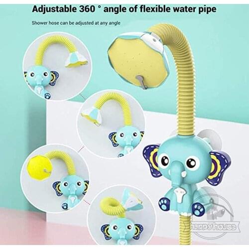 Bath Toys for Kids Electric Elephant Animal Sucker BaBy Bath Toys Spray Water Toys for Kids Outside Pool Bathtub Toys Sprinkler