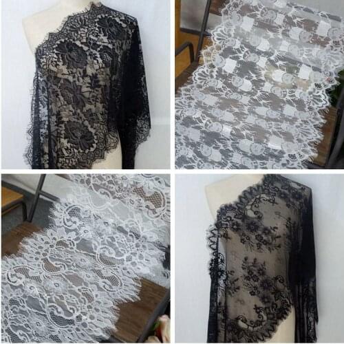 Exquisite Export Bilateral Retro Hollow Eyelash Lace DIY Dress Lengthening Stitching Material Wedding Veil Accessories RS3304