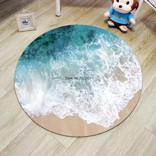 Round Carpet Computer Swivel Chair Cushion Hanging Basket Carpet 3D Printed Carpet Customizable Size Floor Mat