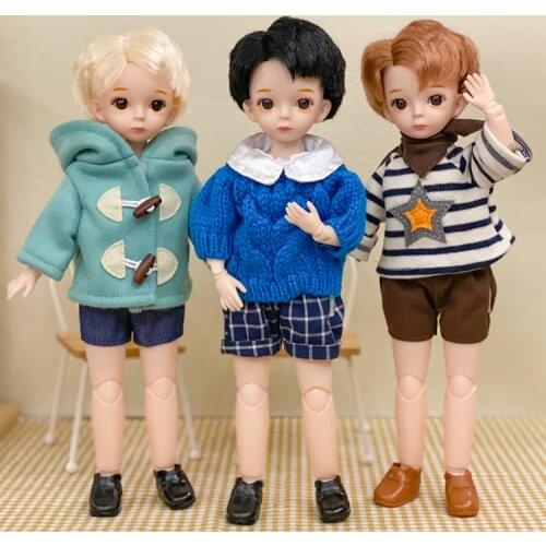 1/6 Boy BJD Doll 12inch Movable Joints Dolls Fashion Doll with Clothes Shoes Wig Makeup Gift Collection Childrens Creative Toys