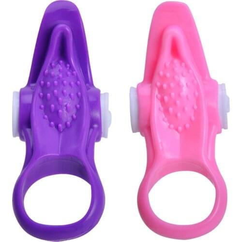 Male Longer Lasting Penis Ring Clitoral Vibrator Cock Lip Tongue Ring Delay Ejaculation Ring Adult Sex Toy For Men Couples